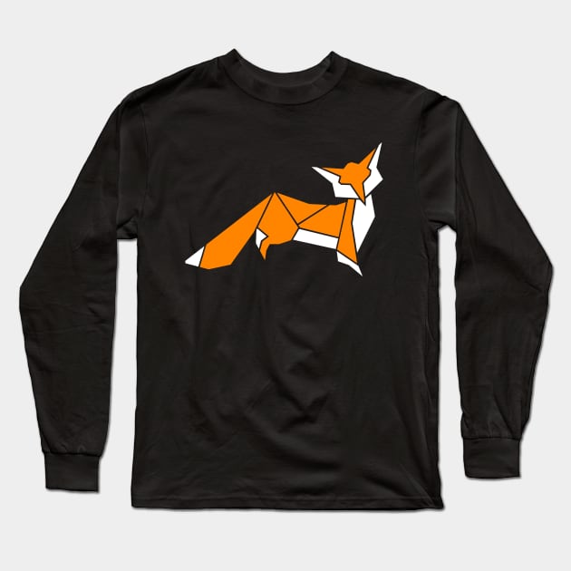 Little Fox Origami Long Sleeve T-Shirt by danielasynner